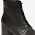 Greyder Women's High Heel Laced Boots in Black