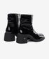 Greyder Women's Genuine Leather Lock Strap Boots in Black