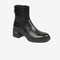 Greyder Women's Genuine Leather Lock Strap Boots in Black