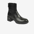 Greyder Women's Genuine Leather Lock Strap Boots in Black