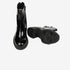 Greyder Women's Genuine Leather Lock Strap Boots in Black