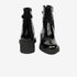 Greyder Women's Genuine Leather Lock Strap Boots in Black