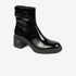 Greyder Women's Genuine Leather Lock Strap Boots in Black