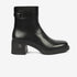 Greyder Women's Genuine Leather Lock Strap Boots in Black