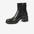 Greyder Women's Genuine Leather Lock Strap Boots in Black