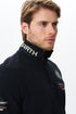 Arma Men's High Collar Polo In Black