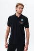 Arma Men's High Collar Polo In Black