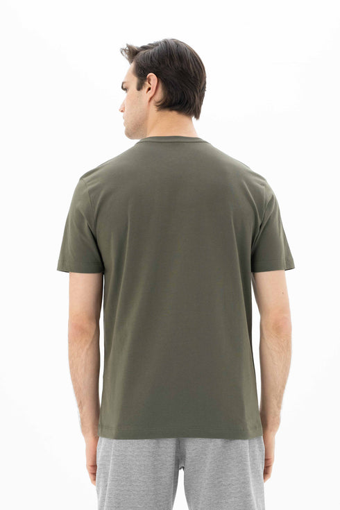 T-Shirt Round Neck With Chest Print