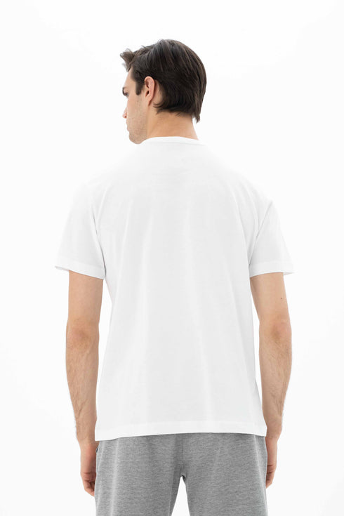T-Shirt Round Neck With Chest Print