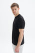 Arma Men's Balanced Plain T-Shirt in Black
