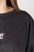 Lee Women's Short Sleeve Cropped T-Shirt In Washed Black