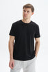 Arma Men's Balanced Plain T-Shirt in Black