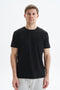 Arma Men's Balanced Plain T-Shirt in Black