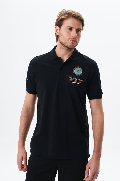 Arma Men's Big Size High Collar Polo T-Shirt