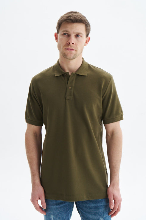 Arma Men's Big Size Polo in Khaki