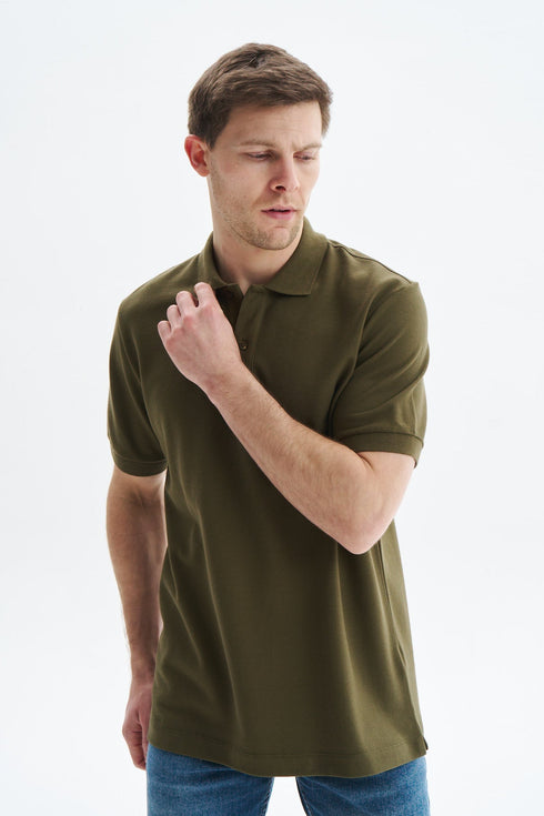 Arma Men's Big Size Polo in Khaki