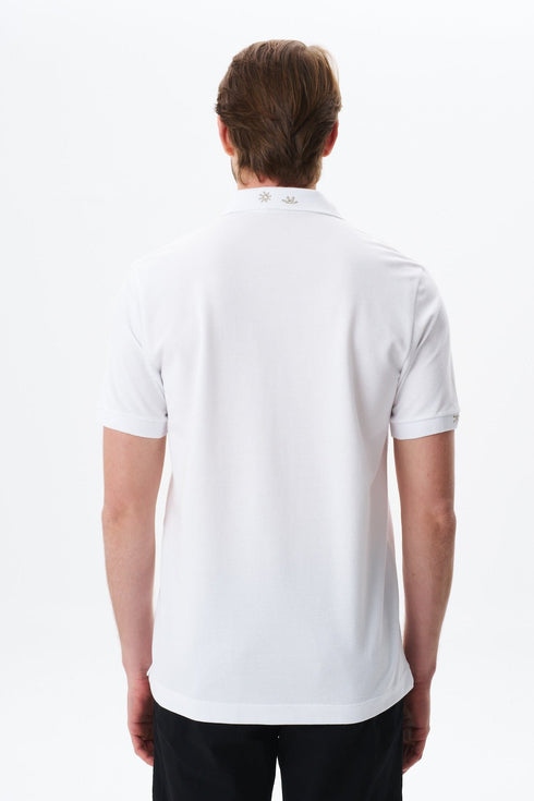 Arma Men's Plain Polo in White