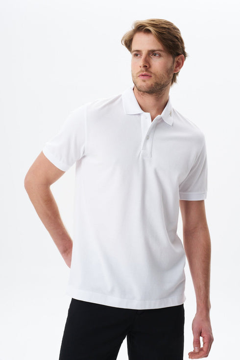 Arma Men's Plain Polo in White