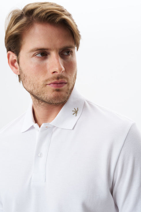Arma Men's Plain Polo in White