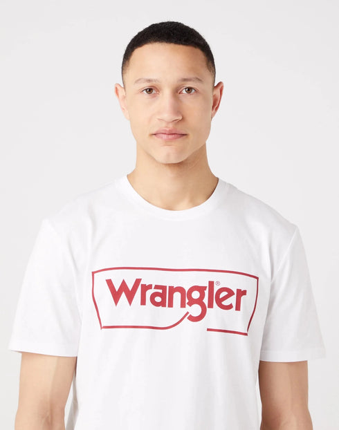 Frame Logo T-shirt In White - Rodeo In