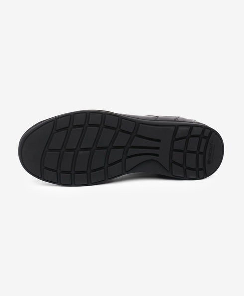 Greyder Men's Black Leather Casual Sneakers