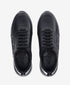 Greyder Men's Black Leather Sports Sneakers