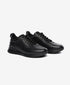 Greyder Men's Black Leather Sports Sneakers