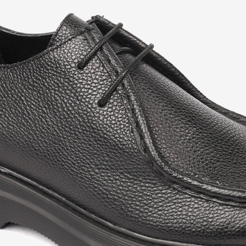 Greyder Men's Formal Leather Moccasin Black Boots