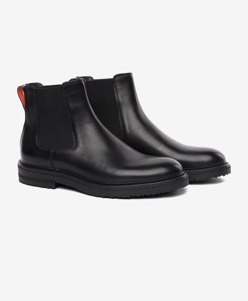 Greyder Men's High Formal Leather Boots In Black
