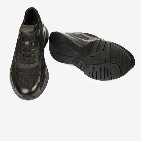Greyder Men's Mesh Sneakers in Black