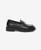 Greyder Women's Classic Leather Moccasin Shoes in Black