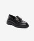 Greyder Women's Classic Leather Moccasin Shoes in Black