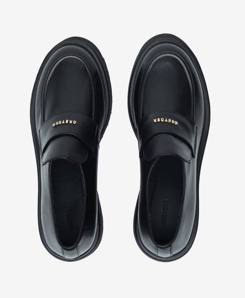 Greyder Women's Classic Moccasin Shoes in Black