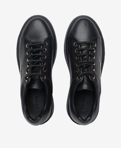 Greyder Women's Comfort Leather Sneakers In Black