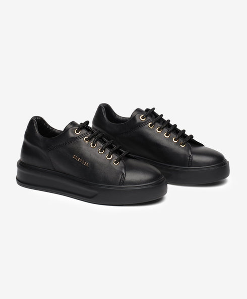 Greyder Women's Comfort Leather Sneakers In Black