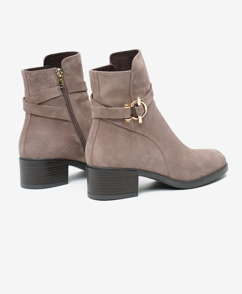 Greyder Women's Genuine Leather Lock Strap Boots