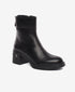 Greyder Women's Genuine Leather Lock Strap Boots in Black