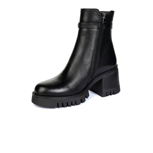 Greyder Women's High Leather Boots in Black