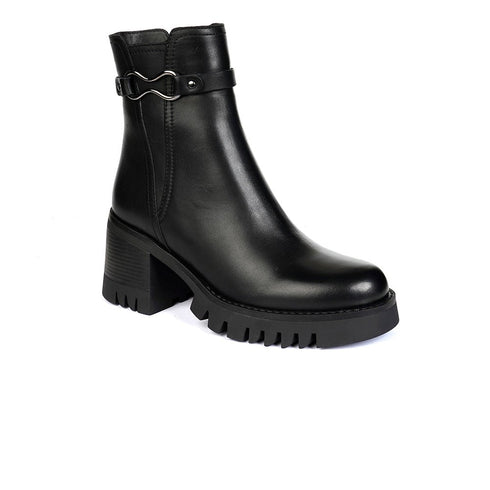 Greyder Women's High Leather Boots in Black
