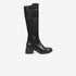 Greyder Women's Knee High Boots with Straps in Black