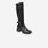 Greyder Women's Knee High Boots with Straps in Black