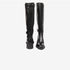 Greyder Women's Knee High Boots with Straps in Black