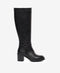 Greyder Women's Knee High Heel Leather Boots With Strap