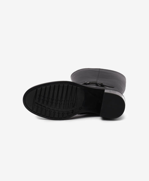 Greyder Women's Knee High Heel Leather Boots With Strap