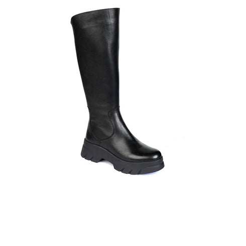 Greyder Women's Knee High Leather Boots In Black