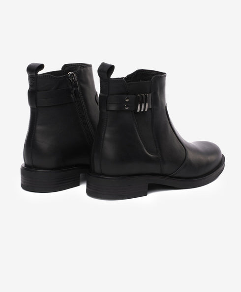 Greyder Women's Leather High Boots In Black