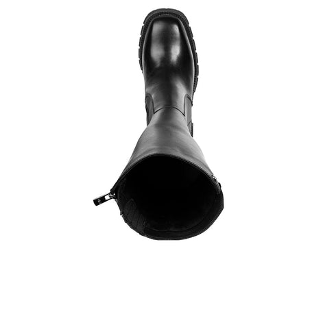 Greyder Women's Leather Knee High Boots In Black