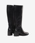 Greyder Women's Leather Knee High Boots In Black