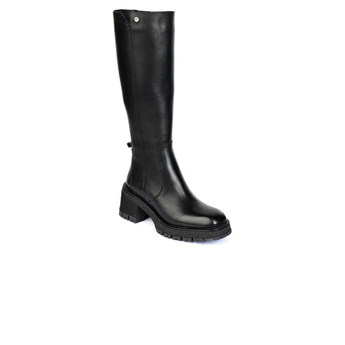 Greyder Women's Leather Knee High Boots In Black