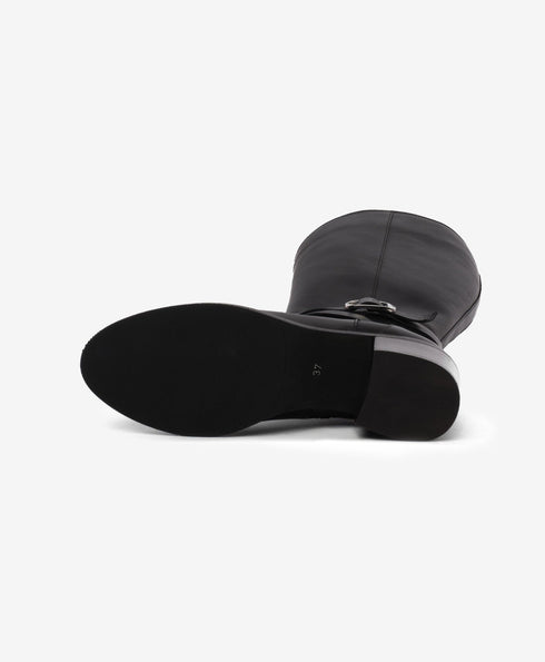 Greyder Women's Leather Knee High Boots In Black